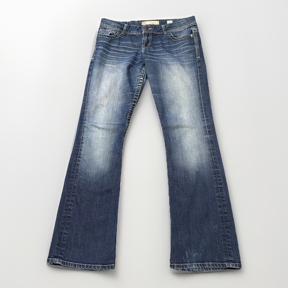 BKE Denim - BKE Jeans Womens 30 L Boot Cut Low Rise Denim Stretch Dark Wash Payton 34x31.5